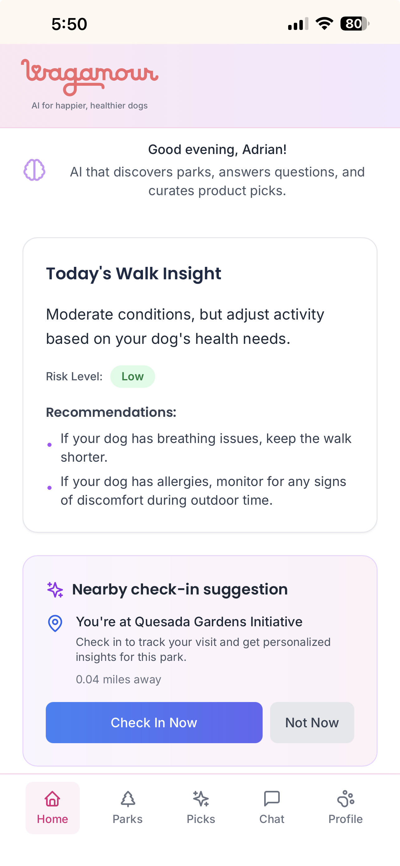 Mobility & Weather Intelligence - Wagamour App Screenshot