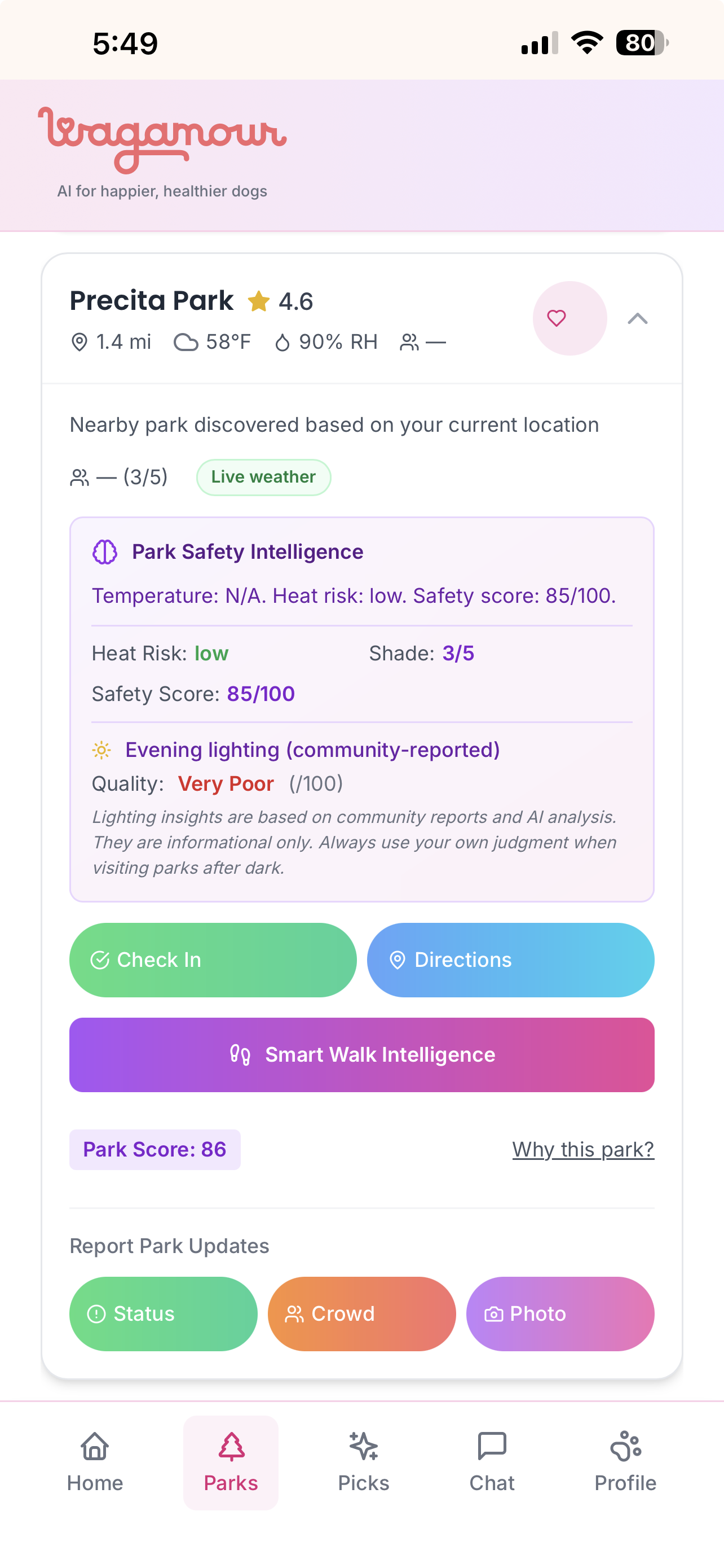 Smart Park Discovery - Wagamour App Screenshot